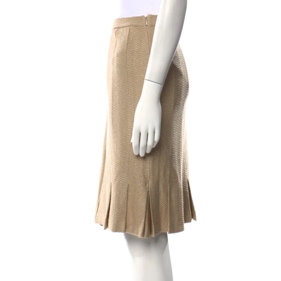 Rare St John by Saks Gold Skirt Size 10 15-16” waist - Picture 4 of 12